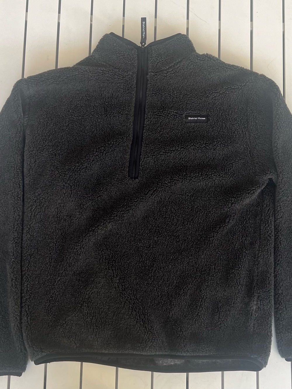 District Vision Black Sherpa Half-Zip Pullover